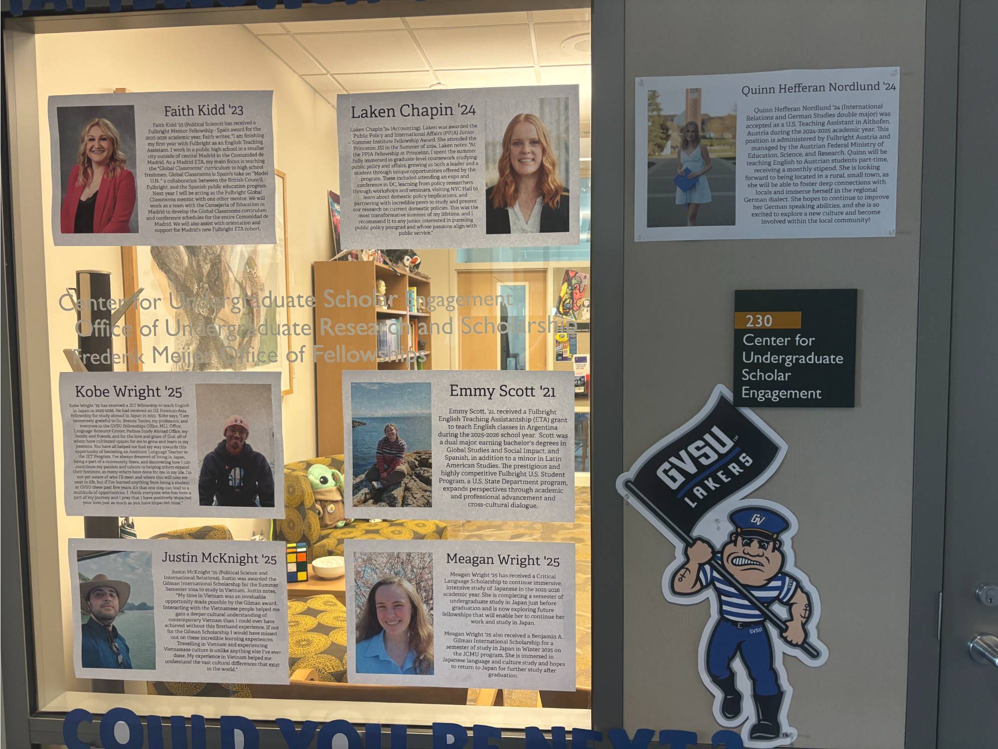 CUSE Homecoming decorations, team member bios